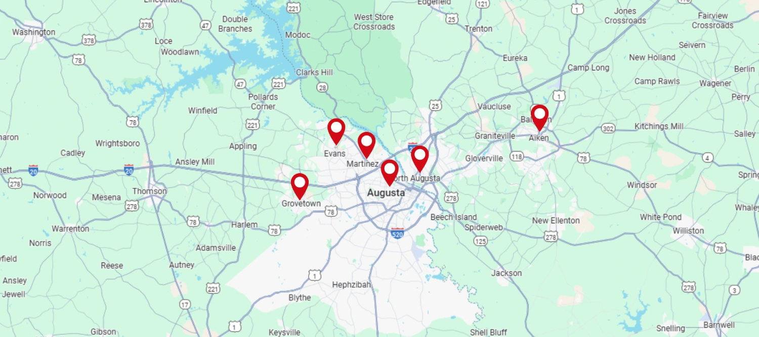 Bath Fitter Augusta map